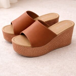 Brown Wedge Sandals